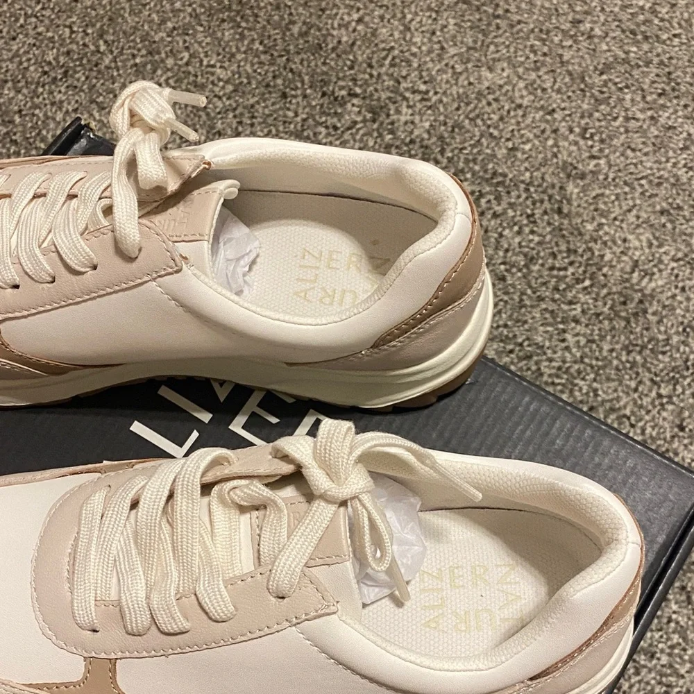 Naturalizer Cream and Tan Athletic Shoes